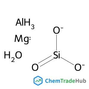 Aluminum magnesium oxide silicate (Al2MgO(SiO3)3) structure