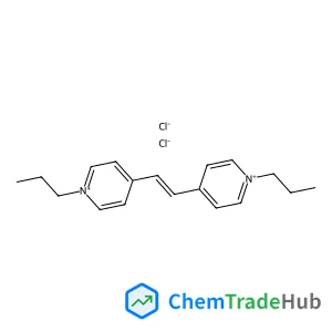 4,4'-(1,2-Ethenediyl)bis(1-propylpyridinium) dichloride structure