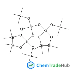 Pentasiloxane, 5-chloro-1,1,1,9,9,9-hexamethyl-3,3,5,7,7-pentakis[(trimethylsilyl)oxy]- structure