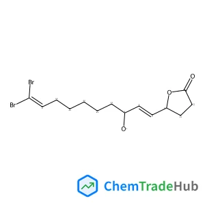 5-(10,10-Dibromo-3-hydroxy-1,9-decadienyl)dihydro-2(3H)-furanone; (1'E,3'R,5R)-form structure