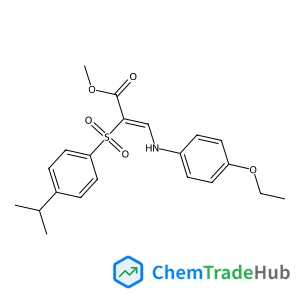 methyl (2Z)-3-[(4-ethoxyphenyl)amino]-2-[(4-isopropylphenyl)sulfonyl]acrylate structure