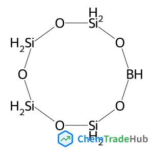 1,3,5,7,9-Pentaoxa-2,4,6,8-tetrasila-10-boracyclodecane (8CI,9CI) structure