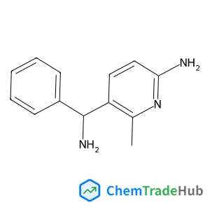 5-[Amino(phenyl)methyl]-6-methyl-2-pyridinamine structure