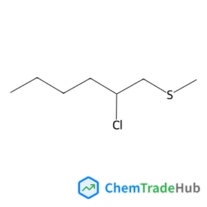 Hexane, 2-chloro-1-(methylthio)- structure