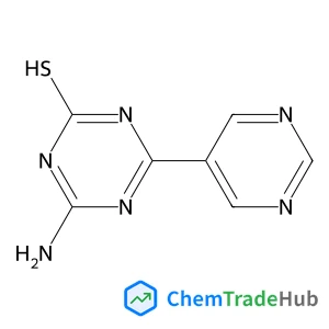 4-Amino-6-(5-pyrimidinyl)-1,3,5-triazine-2-thiol structure