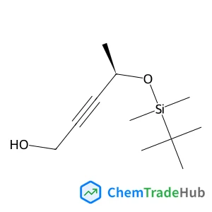 (4R)-4-{[Dimethyl(2-methyl-2-propanyl)silyl]oxy}-2-pentyn-1-ol structure