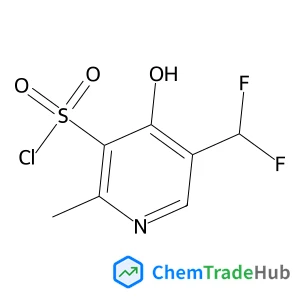 5-(Difluoromethyl)-4-hydroxy-2-methyl-3-pyridinesulfonyl chloride structure