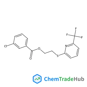 Benzoic acid, 3-chloro-, 2-[[6-(trifluoromethyl)-2-pyridinyl]thio]ethyl ester structure
