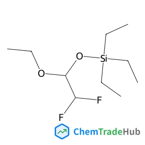 (1-Ethoxy-2,2-difluoroethoxy)(triethyl)silane structure