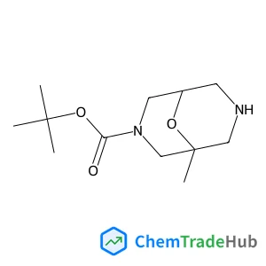 2-Methyl-2-propanyl 1-methyl-9-oxa-3,7-diazabicyclo[3.3.1]nonane-3-carboxylate structure