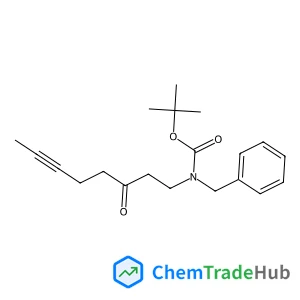 2-Methyl-2-propanyl benzyl(3-oxo-6-octyn-1-yl)carbamate structure