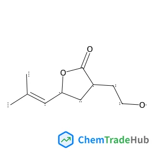 Dihydro-3-(2-hydroxyethyl)-5-(2-methyl-1-propenyl)-2(3H)-furanone; (3R,5R)-form structure