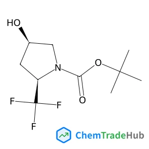 tert-butyl (2R,4R)-4-hydroxy-2-(trifluoromethyl)pyrrolidine-1-carboxylate structure
