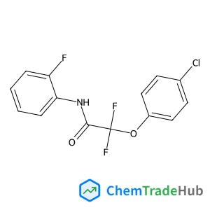 2-(4-Chlorophenoxy)-2,2-difluoro-N-(2-fluorophenyl)acetamide structure