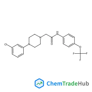 2-[4-(3-Chlorophenyl)-1-piperazinyl]-N-[4-(trifluoromethoxy)phenyl]acetamide structure
