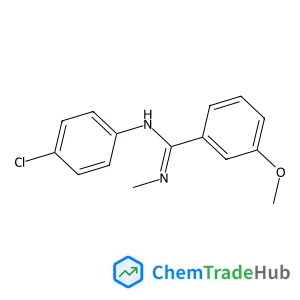 N-(4-chlorophenyl)-3-methoxy-N'-methylbenzenecarboximidamide structure