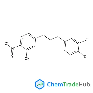 Phenol, 5-[3-(3,4-dichlorophenyl)propyl]-2-nitro- structure
