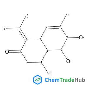 2,3-Dihydroxy-4,7(11)-cadinadien-8-one; (1β,2α,3α,6β,10β)-form structure
