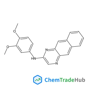 Benzo[g]quinoxalin-2-amine, N-(3,4-dimethoxyphenyl)- structure