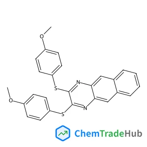 Benzo[g]quinoxaline, 2,3-bis[(4-methoxyphenyl)thio]- structure