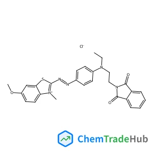 Benzothiazolium, 2-[2-[4-[[2-(1,3-dihydro-1,3-dioxo-2H-isoindol-2-yl)ethyl]ethylamino]phenyl]diazenyl]-6-methoxy-3-methyl-, chloride (1:1) structure