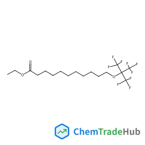 Undecanoic acid, 11-[2,2,2-trifluoro-1,1-bis(trifluoromethyl)ethoxy]-, ethyl ester structure
