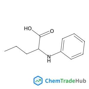 (2S)-2-(phenylamino)pentanoic acid structure