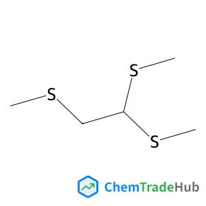 Ethane, 1,1,2-tris(methylthio)- structure