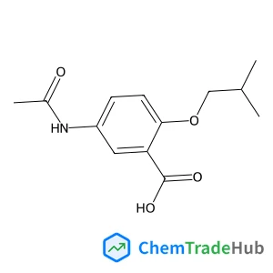 Benzoic acid, 5-(acetylamino)-2-(2-methylpropoxy)- structure