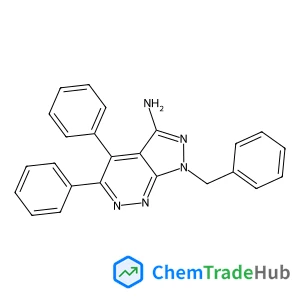1-Benzyl-4,5-diphenyl-1H-pyrazolo[3,4-c]pyridazin-3-amine structure