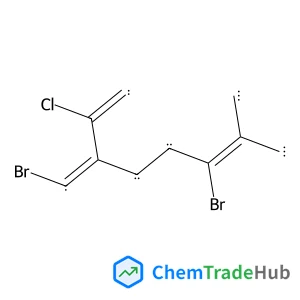 6-Bromo-3-(bromomethylene)-2-chloro-7-methyl-1,6-octadiene; (Z)-form structure