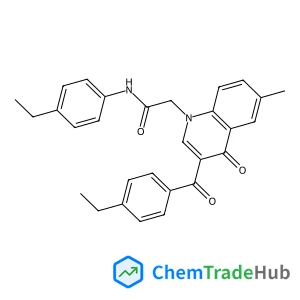 2-[3-(4-Ethylbenzoyl)-6-methyl-4-oxo-1(4H)-quinolinyl]-N-(4-ethylphenyl)acetamide structure