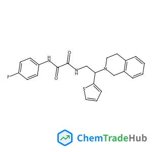 N-[2-(3,4-Dihydro-2(1H)-isoquinolinyl)-2-(2-thienyl)ethyl]-N'-(4-fluorophenyl)ethanediamide structure