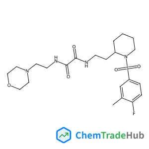 N-(2-{1-[(4-Fluoro-3-methylphenyl)sulfonyl]-2-piperidinyl}ethyl)-N'-[2-(4-morpholinyl)ethyl]ethanediamide structure