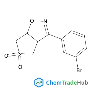 3-(3-Bromophenyl)-3a,4,6,6a-tetrahydrothieno[3,4-d][1,2]oxazole 5,5-dioxide structure